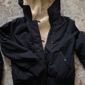 Men's Black Hooded Jacket